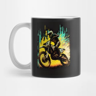 Cool Dirt Bike With Paint Splash Mug